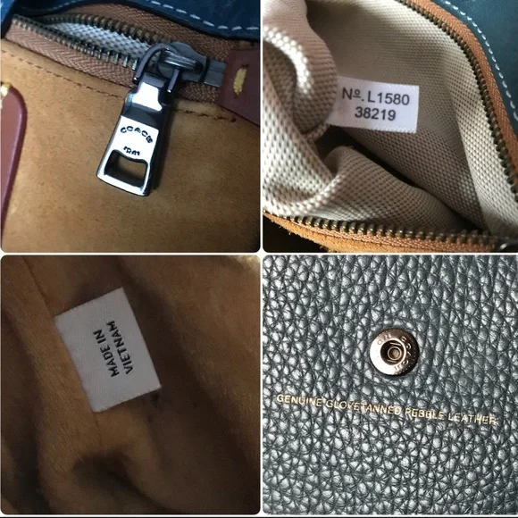 Coach 1941 Whiplash Stitch Studded Fringe Leather Saddle Crossbody Bag, Teal - Picture 12 of 16